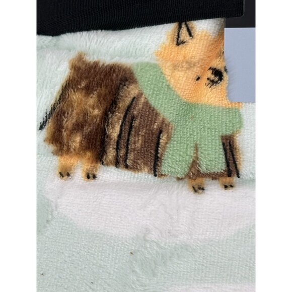 Cuddl Duds® Live In Layers Cozy Soft Throw Blanket Holiday Dogs Winter 50" x 60" - Picture 2 of 8